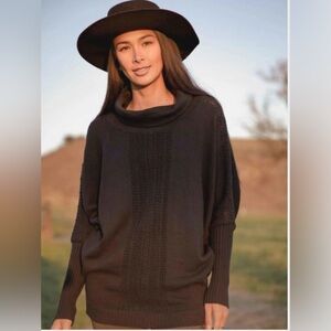 Nomad Purple Cowl Neck Sweater Relaxed Fit
